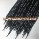 black braided rope with transparent plastic end