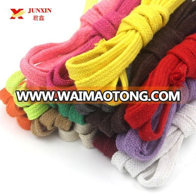 Wholesale Braided Colored Custom Logo Polyester Hoodie Flat Cord Stretch Cotton String Cord for Pants